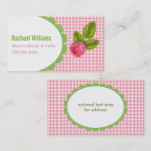 Raspberry Mami Play Date Card Telefonnummerkarte (Vorne/Hinten)