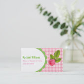 Raspberry Mami Play Date Card Telefonnummerkarte (Stehend Vorderseite)