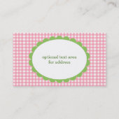 Raspberry Mami Play Date Card Telefonnummerkarte (Rückseite)