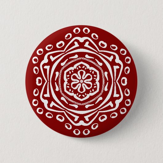 Raspberry Mandala Button (Vorderseite)