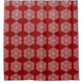 Raspberry Mandala Duschvorhang (Vorderseite)