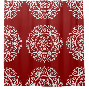 Raspberry Mandala Duschvorhang