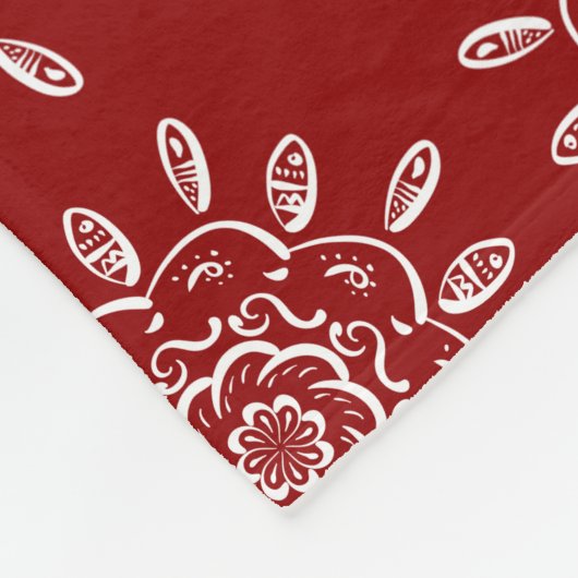 Raspberry Mandala Fleecedecke (Ecke)