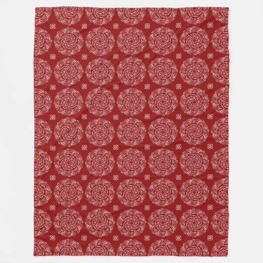 Raspberry Mandala Fleecedecke (Vorderseite)