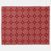 Raspberry Mandala Fleecedecke (Vorderseite (Horizontal))