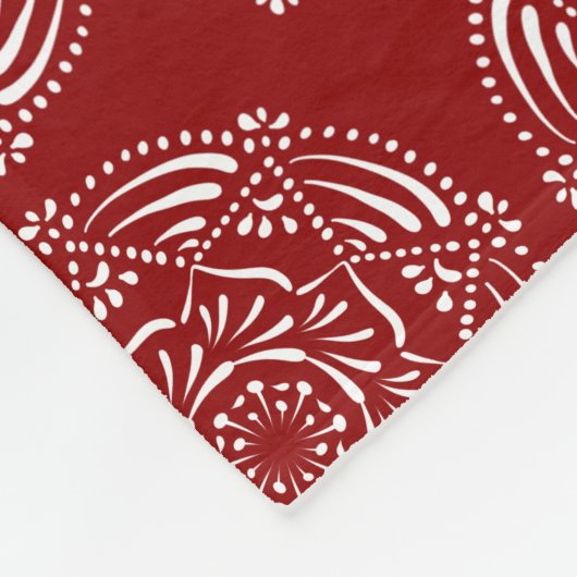 Raspberry Mandala Fleecedecke (Ecke)