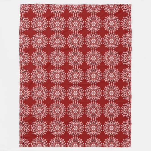 Raspberry Mandala Fleecedecke (Vorderseite)