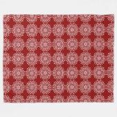 Raspberry Mandala Fleecedecke (Vorderseite (Horizontal))
