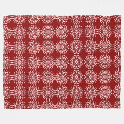 Raspberry Mandala Fleecedecke (Vorderseite (Horizontal))