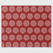 Raspberry Mandala Geschenkpapier (Flach)