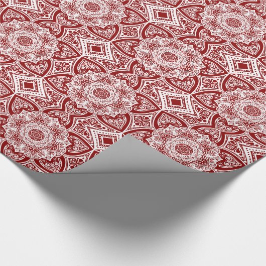 Raspberry Mandala Geschenkpapier (Ecke)