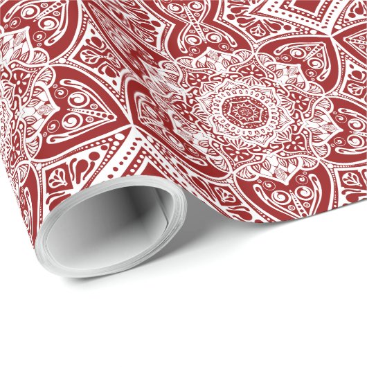 Raspberry Mandala Geschenkpapier (Rolleneckpunkt)