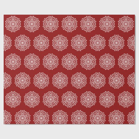 Raspberry Mandala Geschenkpapier (Flach)