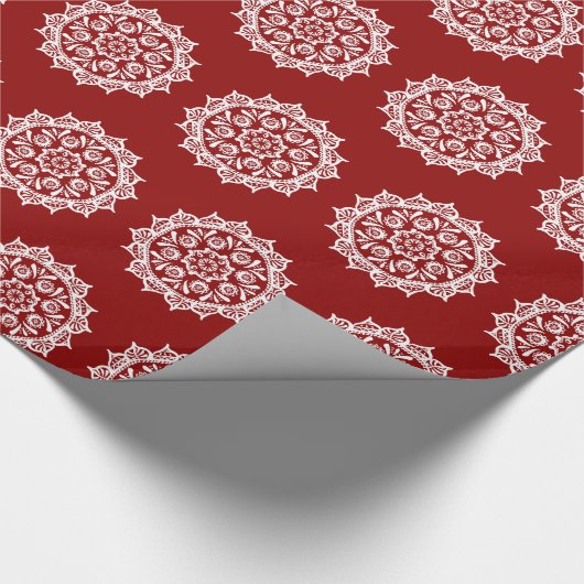 Raspberry Mandala Geschenkpapier (Ecke)