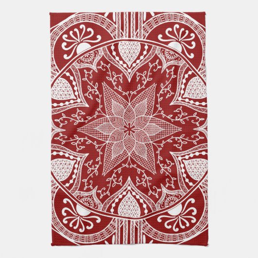 Raspberry Mandala Geschirrtuch (Vertikal)