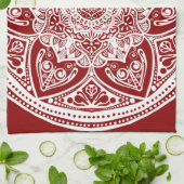 Raspberry Mandala Geschirrtuch (Gefaltet)