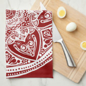 Raspberry Mandala Geschirrtuch (Viertel Falte)