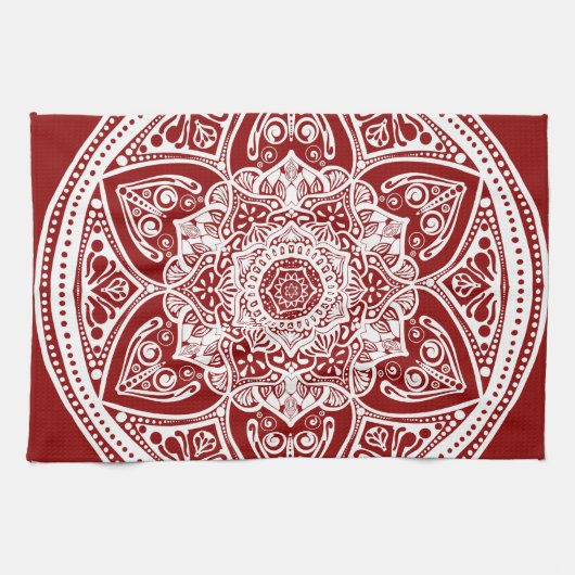 Raspberry Mandala Geschirrtuch (Horizontal)