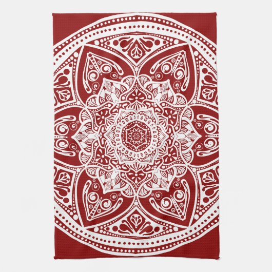 Raspberry Mandala Geschirrtuch (Vertikal)