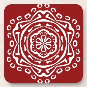 Raspberry Mandala Getränkeuntersetzer