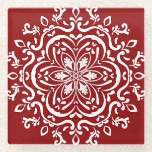 Raspberry Mandala Glasuntersetzer