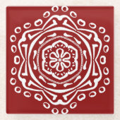 Raspberry Mandala Glasuntersetzer (Vorderseite)