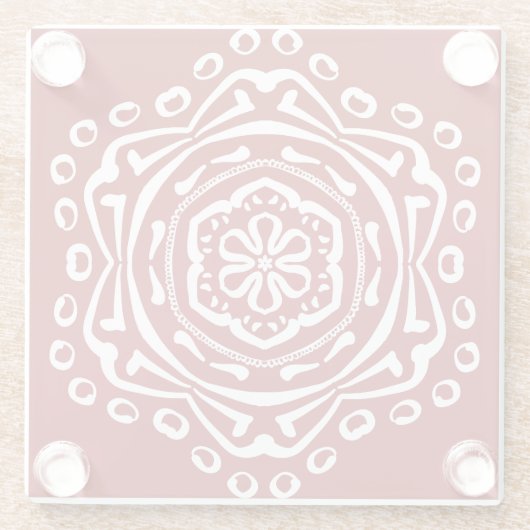 Raspberry Mandala Glasuntersetzer (Rückseite)