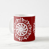 Raspberry Mandala Kaffeetasse (Vorderseite Links)