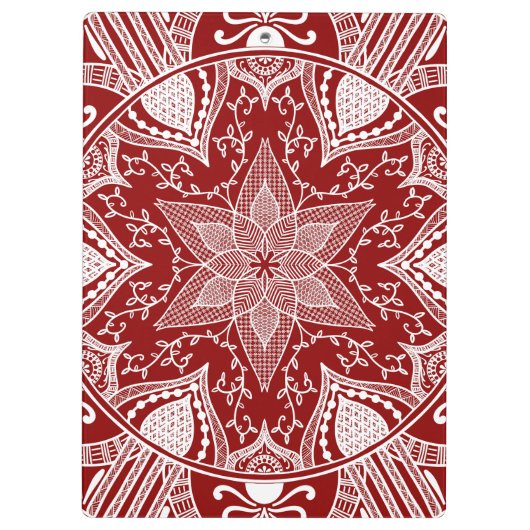 Raspberry Mandala Klemmbrett (Rückseite)