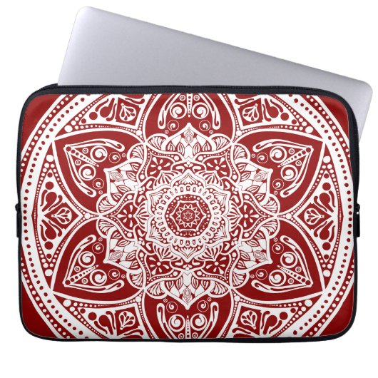 Raspberry Mandala Laptopschutzhülle (Vorderseite)