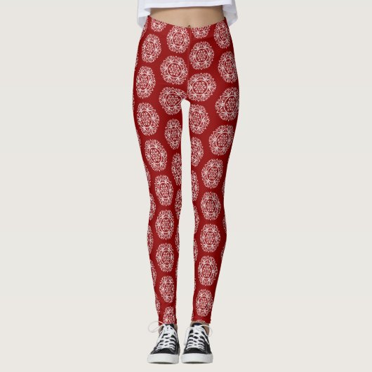 Raspberry Mandala Leggings (Vorderseite)