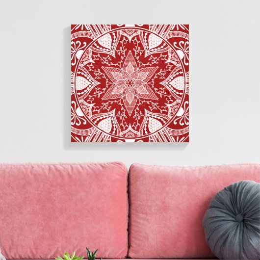 Raspberry Mandala Leinwanddruck (Insitu (Wohnzimmer))