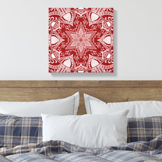 Raspberry Mandala Leinwanddruck (Insitu (Schlafzimmer))