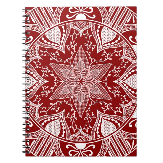 Raspberry Mandala Notizblock (Vorderseite)