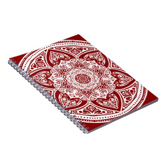 Raspberry Mandala Notizblock (Rechte Seite)