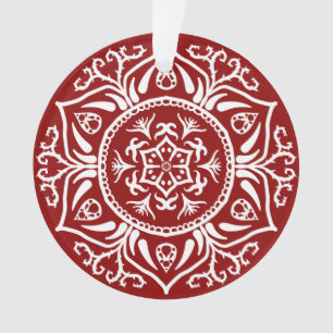 Raspberry Mandala Ornament