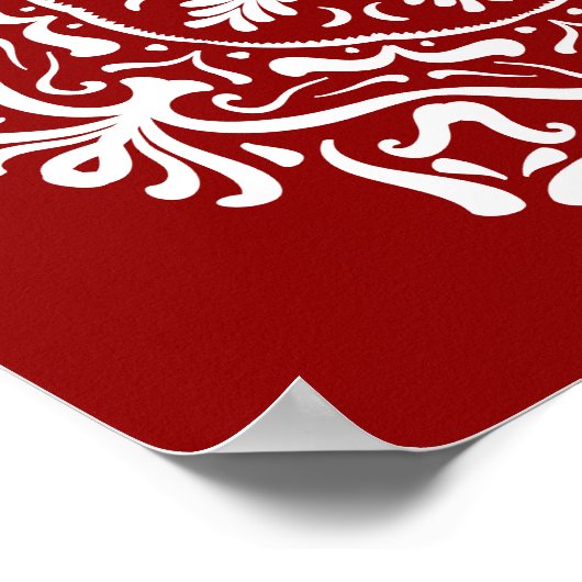 Raspberry Mandala Poster (Ecke)