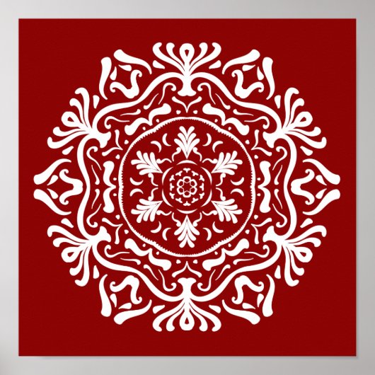 Raspberry Mandala Poster (Vorne)