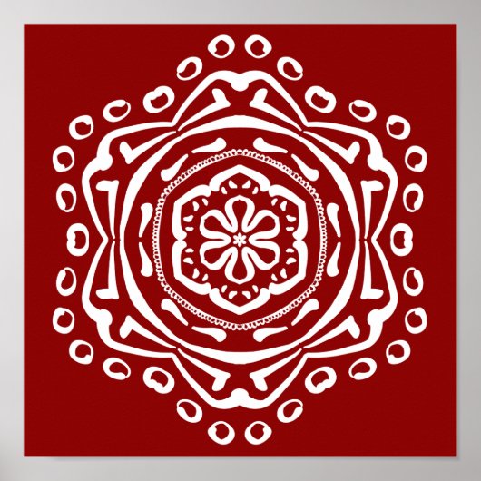 Raspberry Mandala Poster (Vorne)