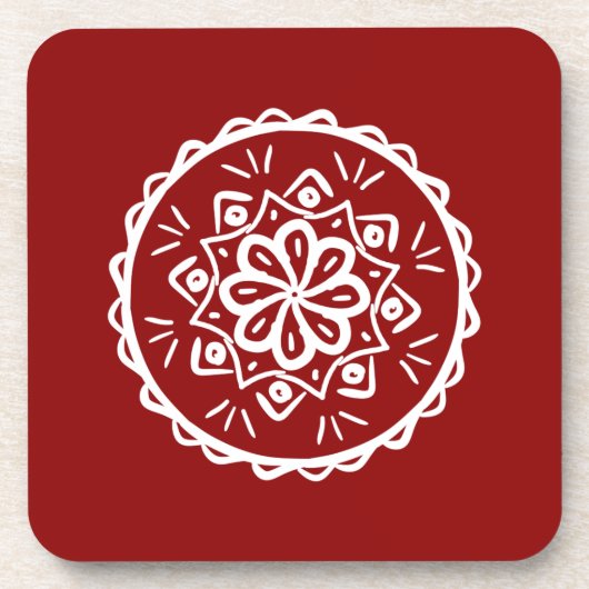 Raspberry Mandala Untersetzer (Vorderseite)