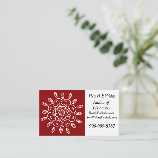 Raspberry Mandala Visitenkarte (Stehend Vorderseite)