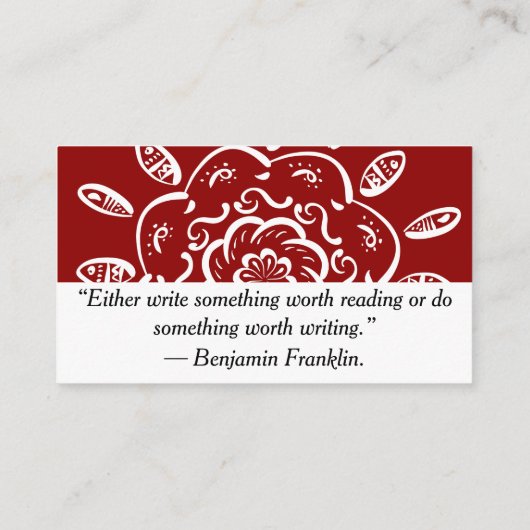 Raspberry Mandala Visitenkarte (Rückseite)