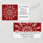 Raspberry Mandala Visitenkarte (Vorne/Hinten)