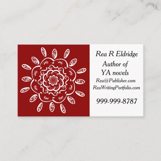 Raspberry Mandala Visitenkarte (Vorderseite)