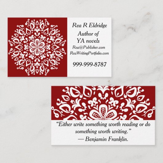 Raspberry Mandala Visitenkarte (Vorne/Hinten)