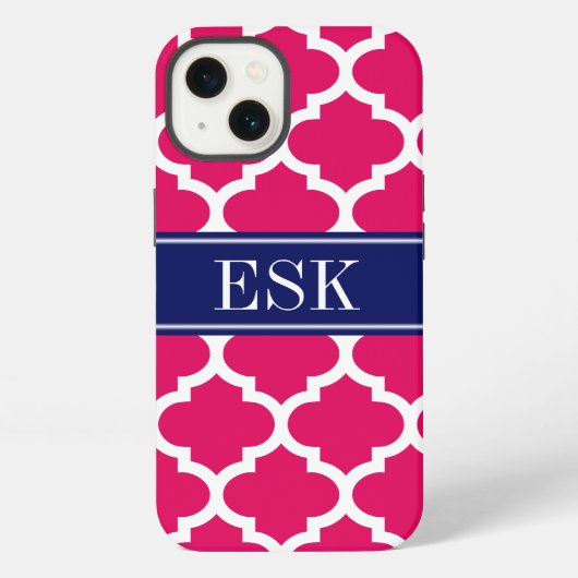Raspberry marokkanisch #5 Navy 5c ESK Monogram iPhone Hülle (Rückseite)