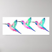 Raspberry Mint Sorbet Hummingbirds Poster (Vorne)