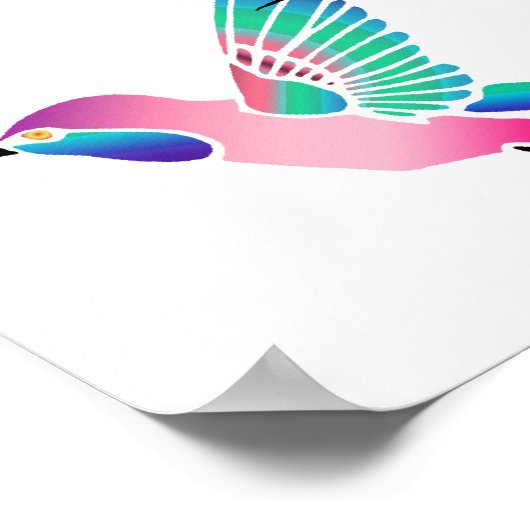 Raspberry Mint Sorbet Hummingbirds Poster (Ecke)