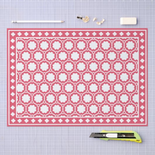 Raspberry Modern Bone Inlay Decoupage Paper Seidenpapier (Handwerk)