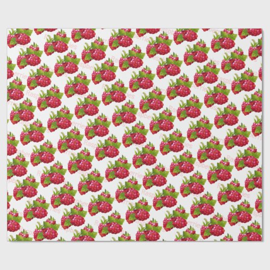 Raspberry Obstkonserven Party Geschenkpapier (Flach)